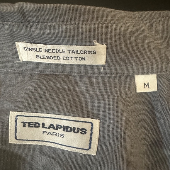 Ted Lapidus Button Down Medium Gently worn Blended cotton 22" armpit to armpit - Picture 5 of 5